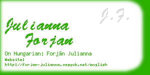 julianna forjan business card