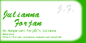 julianna forjan business card
